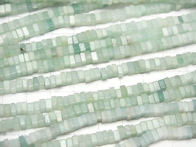1strand $6.79! Amazonite AA Square Rondelle (Disc) 1strand beads (aprx.15inch / 38cm)