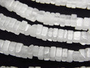 Crystal Quartz, Roundel, Square Gemstone Beads