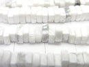 1strand $6.79! Howlite Magnesite Square Rondelle (Disc) 1strand beads (aprx.15inch / 38cm)