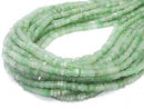 [Video] Green Aventurine Square Rondelle (Disc) 1strand beads (aprx.16inch / 39cm)