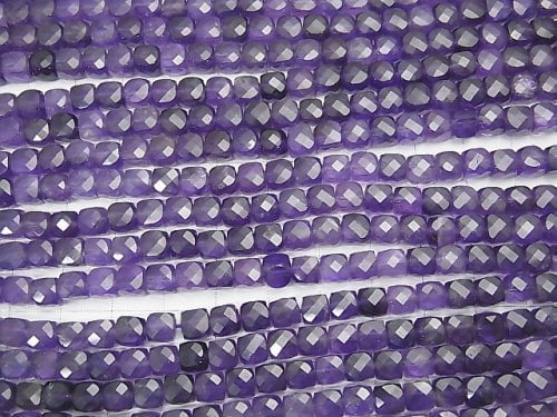 High Quality!  1strand $16.99! Amethyst AA+ Cube Shape 5x5x5mm 1strand beads (aprx.15inch/37cm)