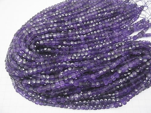 High Quality!  1strand $16.99! Amethyst AA+ Cube Shape 5x5x5mm 1strand beads (aprx.15inch/37cm)