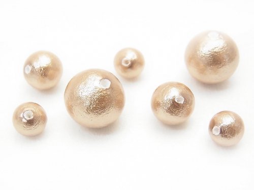 Cotton Pearls, Round Synthetic & Glass Beads