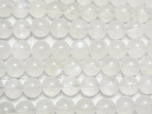 [Video] Sri Lanka Royal Blue Moonstone AA ++ Round 6mm half or 1strand beads (aprx.15inch / 37cm)