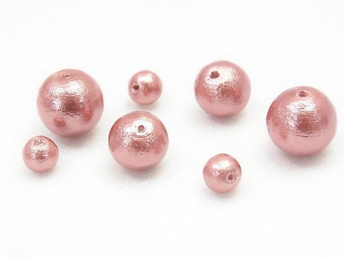 Cotton Pearls, Round Synthetic & Glass Beads