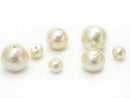 Cotton Pearls, Round Synthetic & Glass Beads