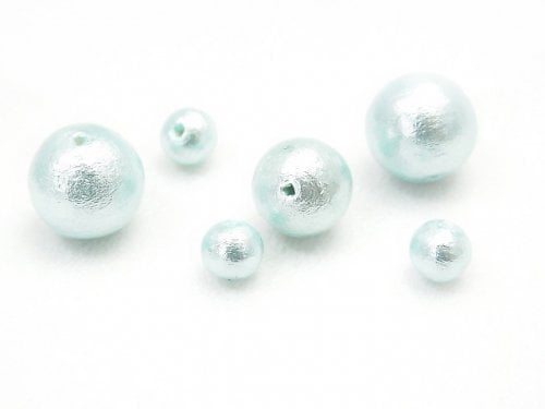 Cotton Pearls, Round Synthetic & Glass Beads