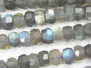 High Quality! Labradorite AA ++ Rough Button-Faceted Nugget 8x8x4mm half or 1strand beads (aprx.15inch / 37cm)