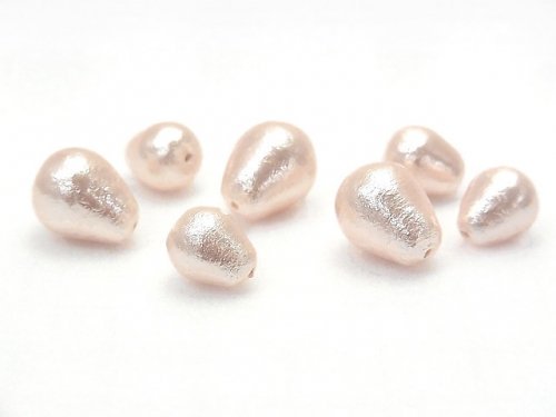 Cotton Pearls, Drop Synthetic & Glass Beads
