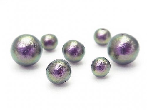 Cotton Pearls, Round Synthetic & Glass Beads