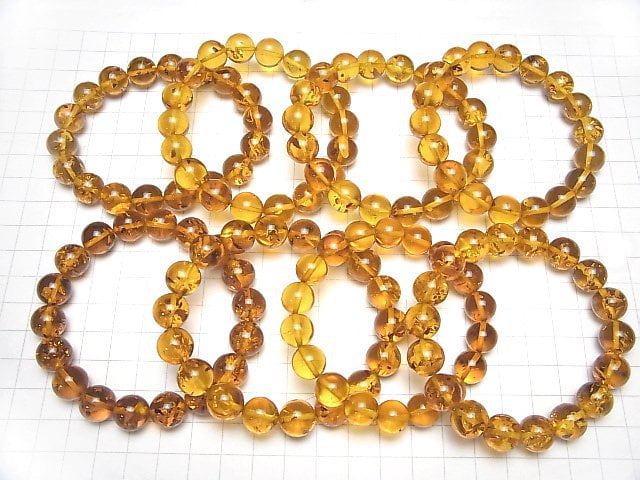 [Video] Baltic Amber Round 11-12mm Light Brown Color Bracelet