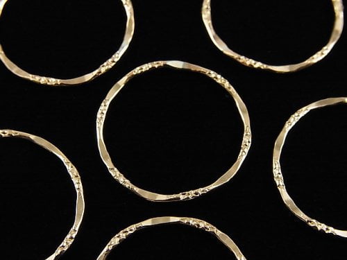 New sizes available! 14KGF Component Ring (Round) 11mm, 15mm, 21mm, 26mm Texture Mix 1pc