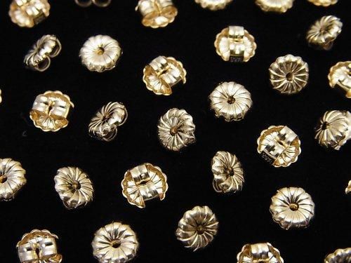 14KGF Earnuts 5x5mm 4pcs (2pairs )