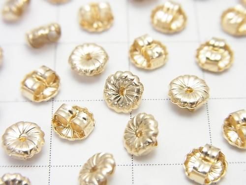 14KGF Earnuts 5x5mm 4pcs (2pairs )