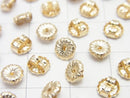 14KGF Earnuts 5x5mm 4pcs (2pairs )