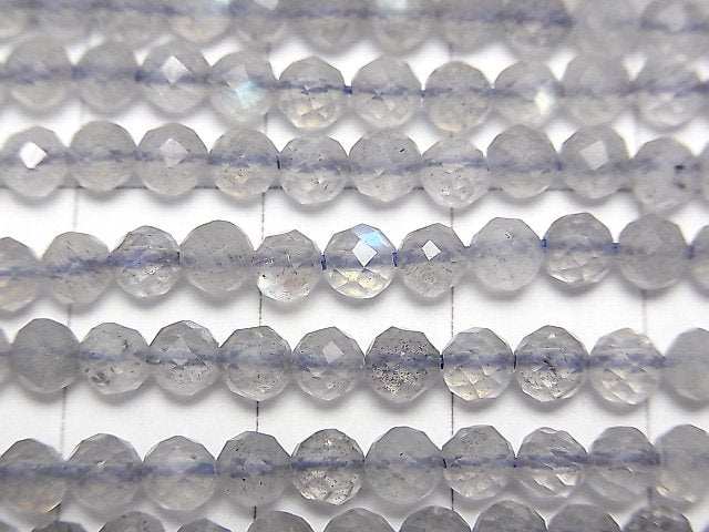 High Quality Labradorite AAA- Faceted Round 4.5mm  1strand beads (aprx.15inch/37cm)