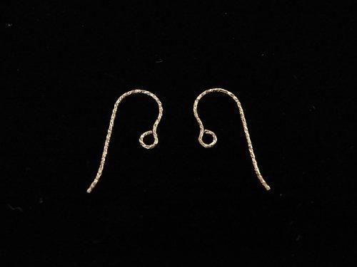 14KGF Earwire 15x7mm Sparkle 2pairs