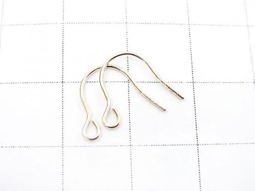 14KGF Earwire 10x12mm Gauge 0.5mm 1pair
