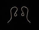 14KGF Earwire 19x7mm Gauge 0.4mm 2pairs