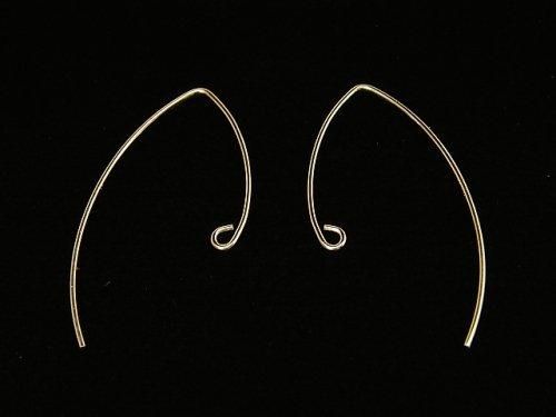 14KGF Earwire 33x17mm 1pair