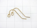 14KGF Earwire with Round Beads 22x12mm 1pair