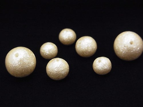 Cotton Pearls, Round Synthetic & Glass Beads