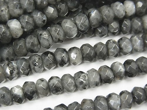 Larvikite, Roundel Gemstone Beads