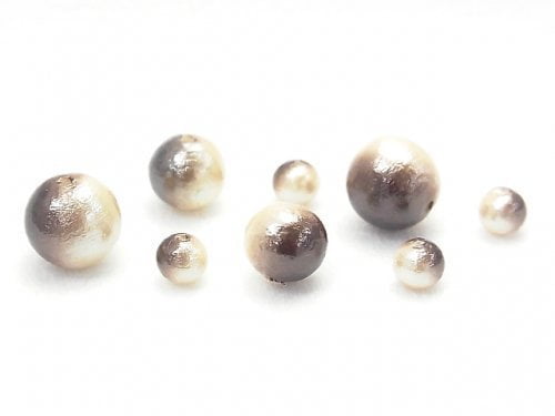 Cotton Pearls, Round Synthetic & Glass Beads