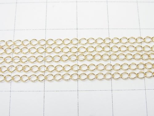 14KGF Flat Curb Chain 2.1mm wide 10cm
