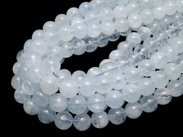 [Video] Aquamarine AA Round 10mm half or 1strand beads (aprx.15inch/36cm)