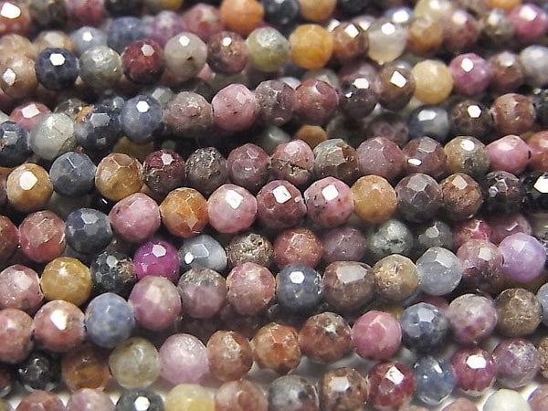 Faceted Round, Mixed Stone Gemstone Beads