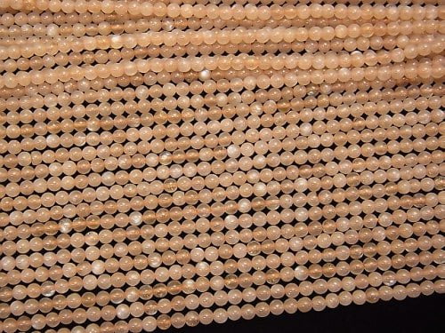 1strand $5.79! Orange Moonstone AAA- Round 3mm 1strand beads (aprx.15inch / 38cm)