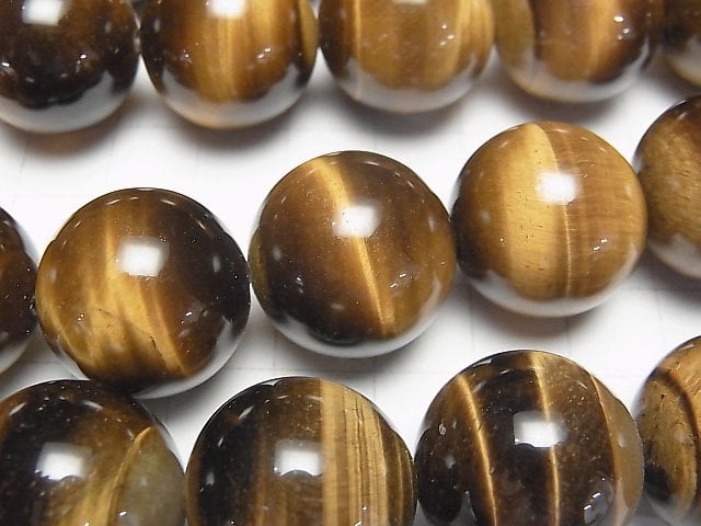 [Video] Yellow Tiger's Eye AA ++ Round 20mm half or 1strand beads (aprx.15inch / 36cm)