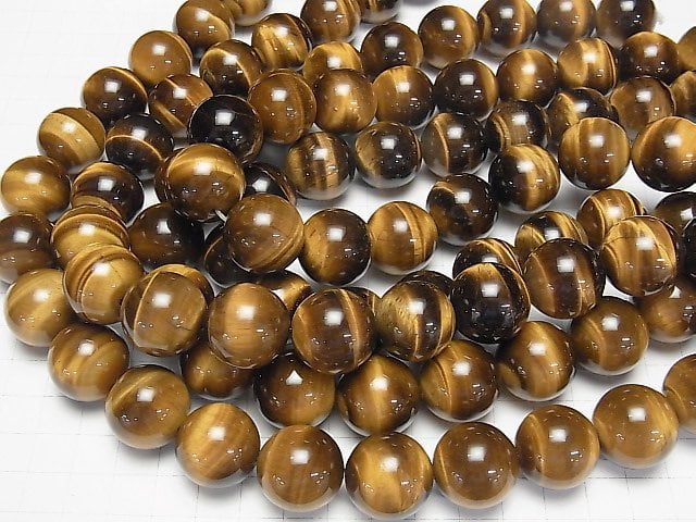 [Video] Yellow Tiger's Eye AA ++ Round 20mm half or 1strand beads (aprx.15inch / 36cm)