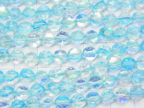 High Quality! 1strand $7.79! Aqua Blue Luna Flash