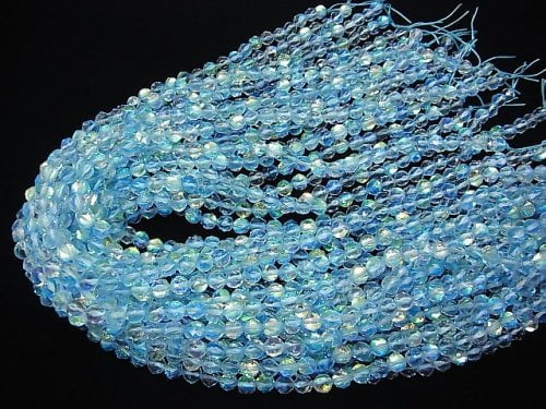 High Quality! 1strand $7.79! Aqua Blue Luna Flash