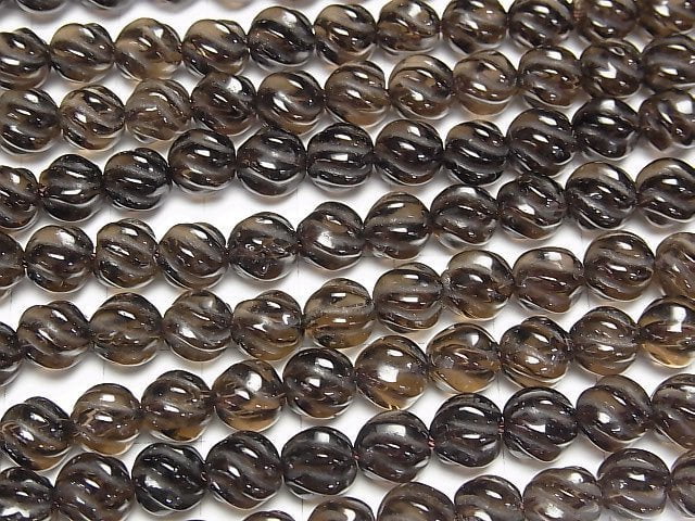 [Video]Smoky Quartz AAA Round 8mm S line Twist half or 1strand beads (aprx.14inch/35cm)