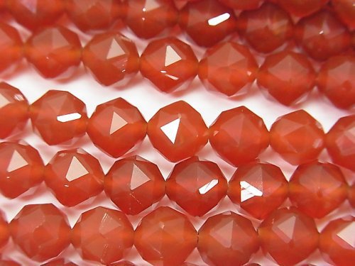 High Quality! Red Agate AAA Star Faceted Round 8mm 1strand beads (aprx.15inch/37cm)