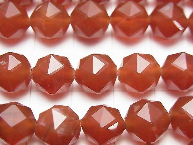 High Quality! Red Agate AAA Star Faceted Round 10mm half or 1strand beads (aprx.15inch/36cm)