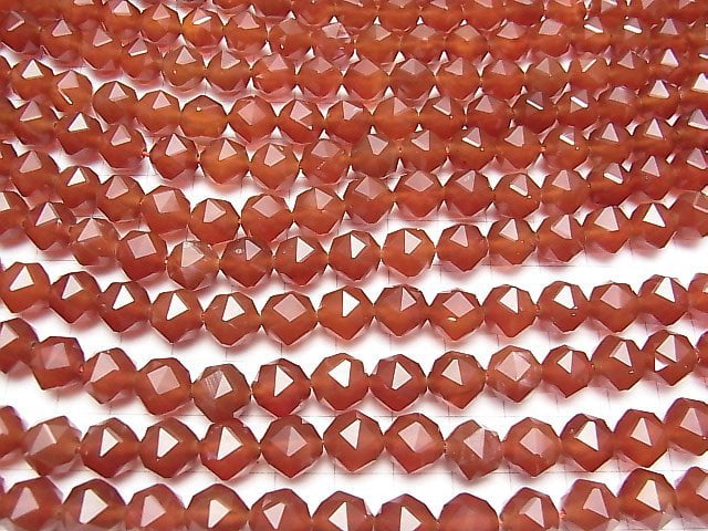 High Quality! Red Agate AAA Star Faceted Round 10mm half or 1strand beads (aprx.15inch/36cm)