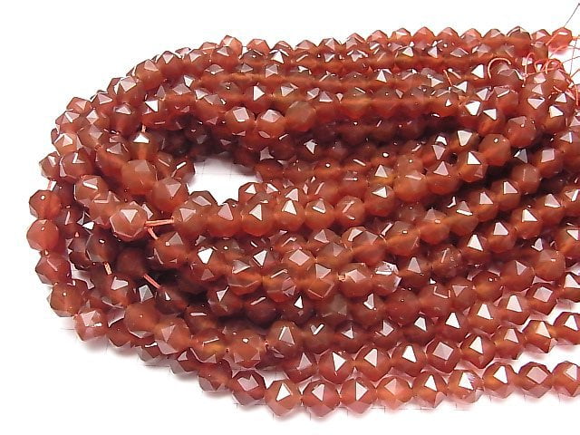 High Quality! Red Agate AAA Star Faceted Round 10mm half or 1strand beads (aprx.15inch/36cm)