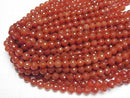 [Video]High Quality! Red Agate AAA 128Faceted Round 10mm half or 1strand beads (aprx.15inch/37cm)