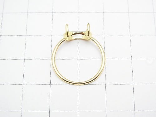 [Video]Silver925 Ring Frame (Prong Setting) Horizontal Oval 10x8mm 18KGP 1pc