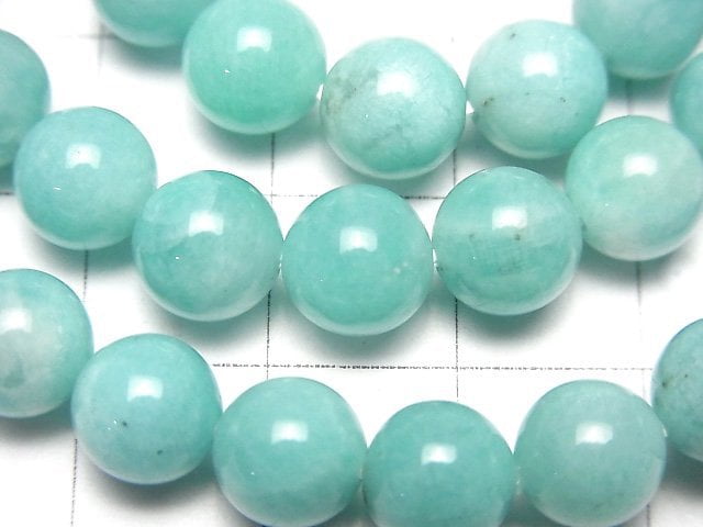 [Video] Peru Amazonite AA ++ Round 8mm 1strand (Bracelet)