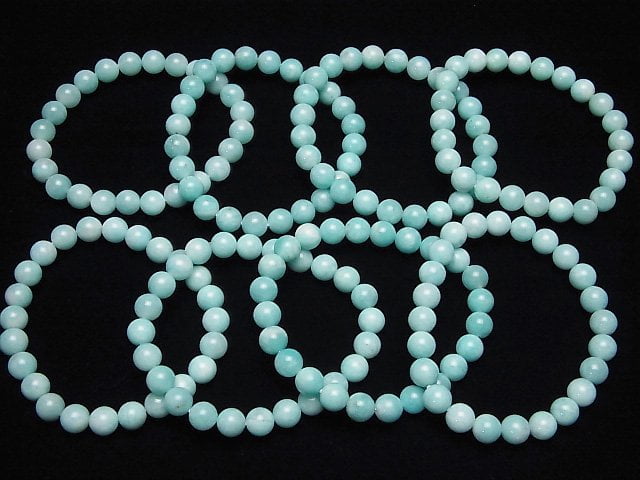 [Video] Peru Amazonite AA ++ Round 8mm 1strand (Bracelet)