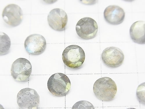 [Video] High Quality Labradorite AAA- Undrilled Round Faceted 6x6x3mm 5pcs