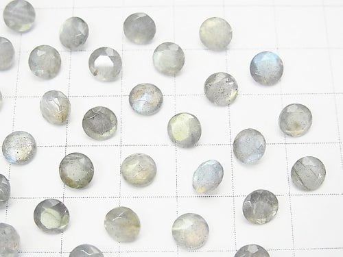 [Video] High Quality Labradorite AAA- Undrilled Round Faceted 6x6x3mm 5pcs