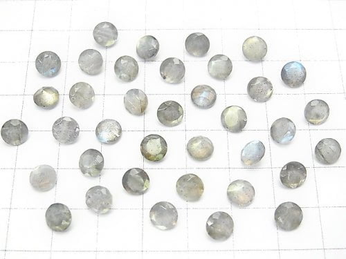 [Video] High Quality Labradorite AAA- Undrilled Round Faceted 6x6x3mm 5pcs