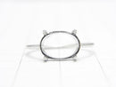 [Video]Silver925 Ring Frame (Prong Setting) Horizontal Oval 10x8mm Rhodium Plated 1pc