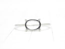 [Video] Silver925 Ring Frame (Prong Setting) Horizontal Oval 8x6mm Rhodium Plated 1pc